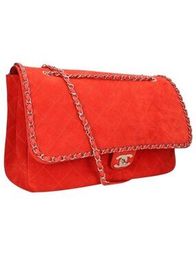 Chanel Pharrell Williams Bragmi Suede Quilted Flap Shoulder Bag XXL